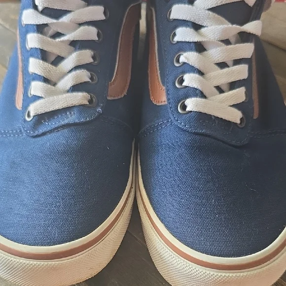 Vans Blue and Brown Classic Sneakers - Picture 4 of 10